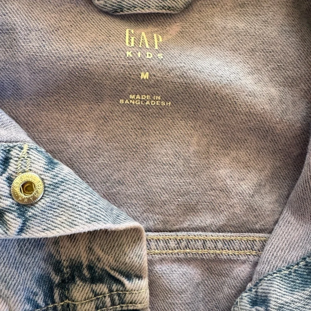Gap Kids Cropped Denim Jacket in Light Purple